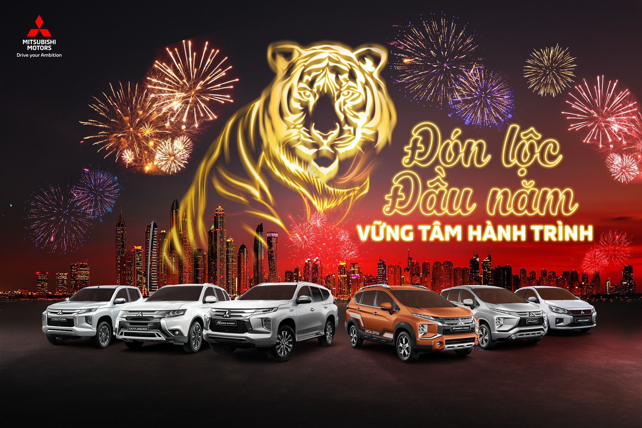 ĐÓN LỘC ĐẦU NĂM, VỮNG TÂM HÀNH TRÌNH CÙNG MITSUBISHI
