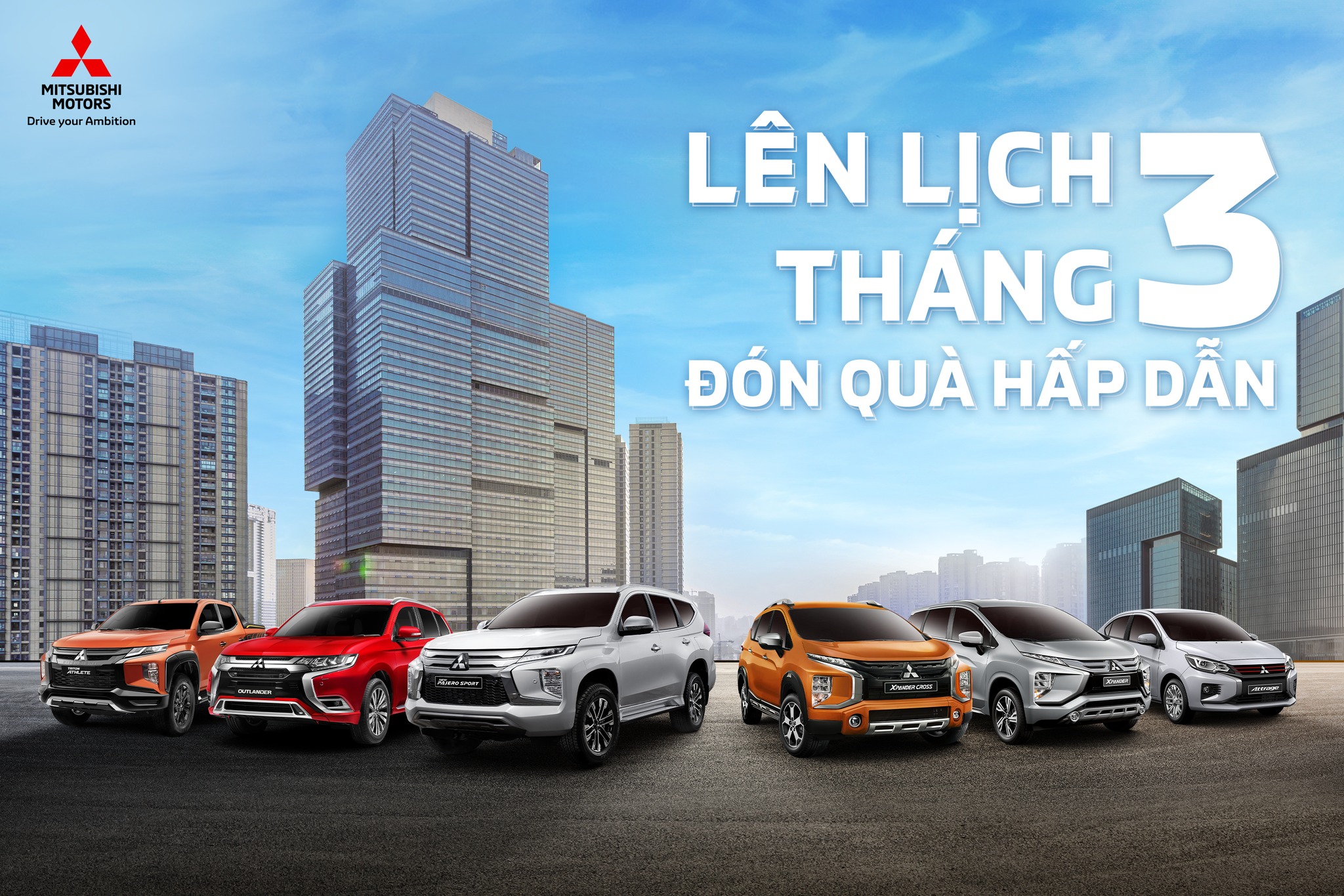 Ưu đãi hấp dẫn các dòng xe Mitsubishi Tháng 03/2022