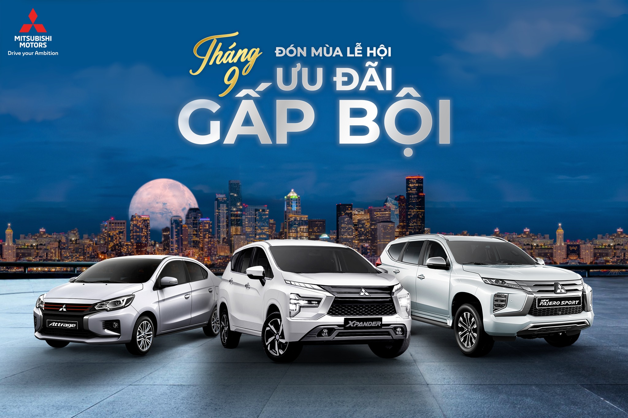 Ưu đãi hấp dẫn các dòng xe Mitsubishi tháng 09/2022