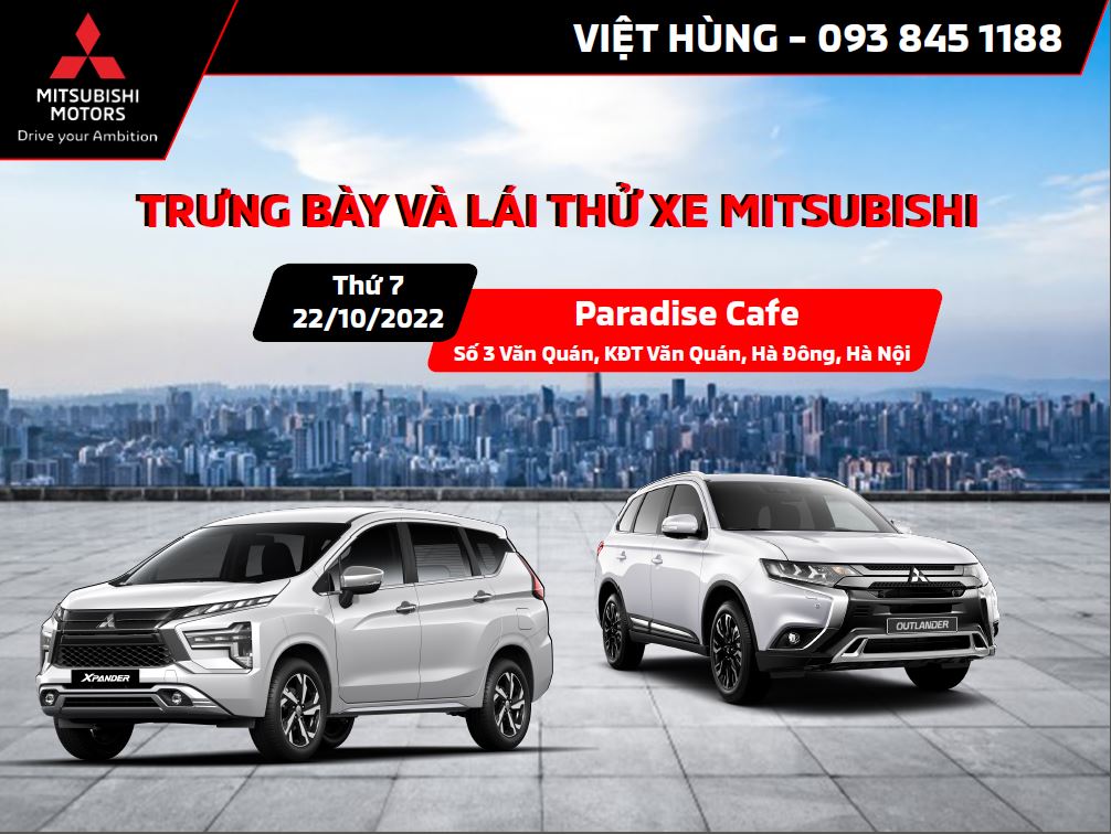 Trưng bày và lái thử xe tại Paradise Cafe, KĐT Văn Quán, Hà Đông ngày 22/10/2022